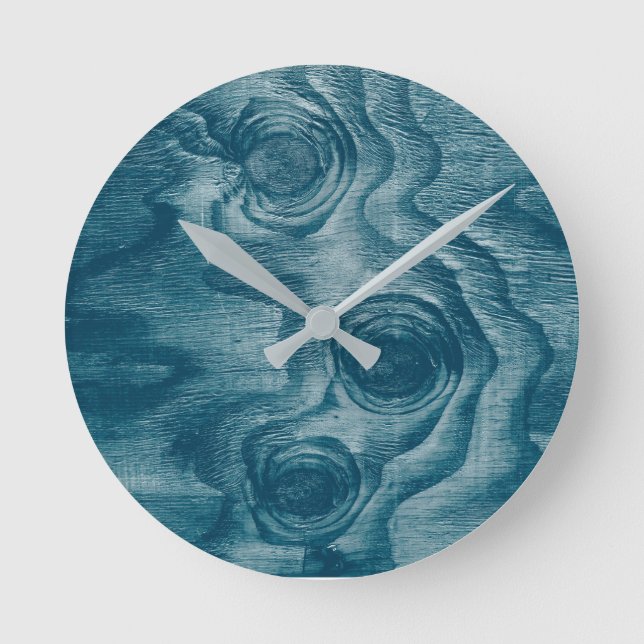 Cool gestrichene Holzkörnerkunst Runde Wanduhr (Vorderseite)