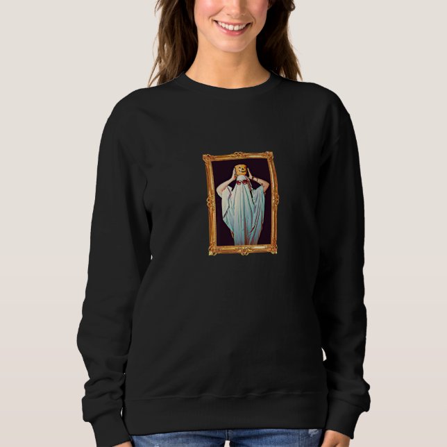 Cool Ghost  Minimalist Fall Modern Retro Sweatshirt (Vorderseite)
