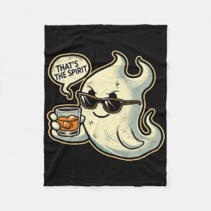 Cool Ghost Whiskey Pub Men Funny Halloween Fleecedecke