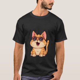 Cool Ginger Cat Wearing Sunglasses Funny Happy ✨🐾 T-Shirt