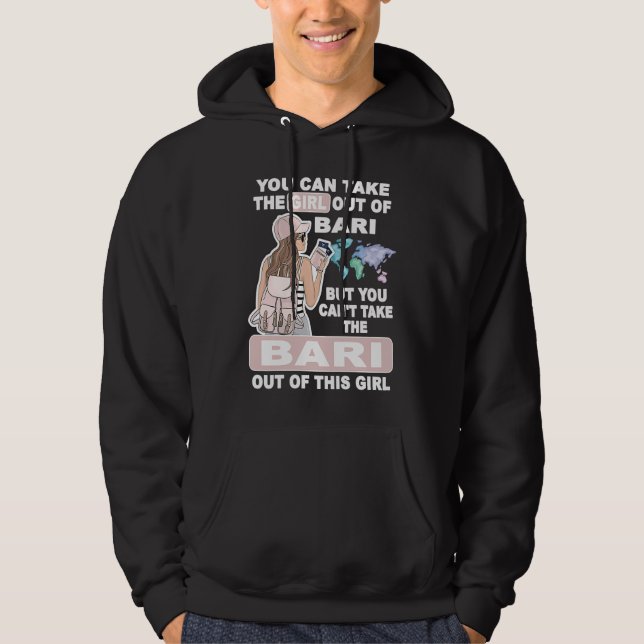 Cool Girl from Bari City  Proud Bari Girl Hoodie (Vorderseite)