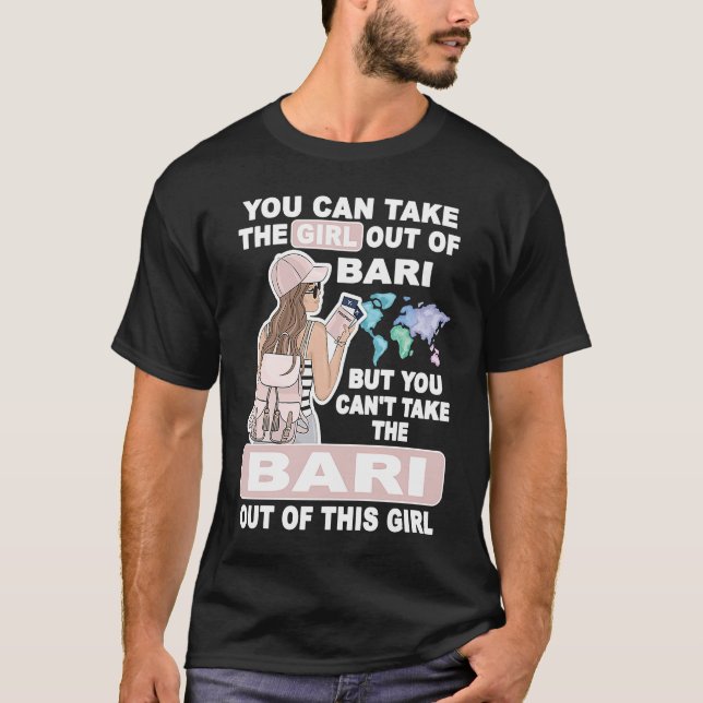 Cool Girl from Bari City  Proud Bari Girl T-Shirt (Vorderseite)