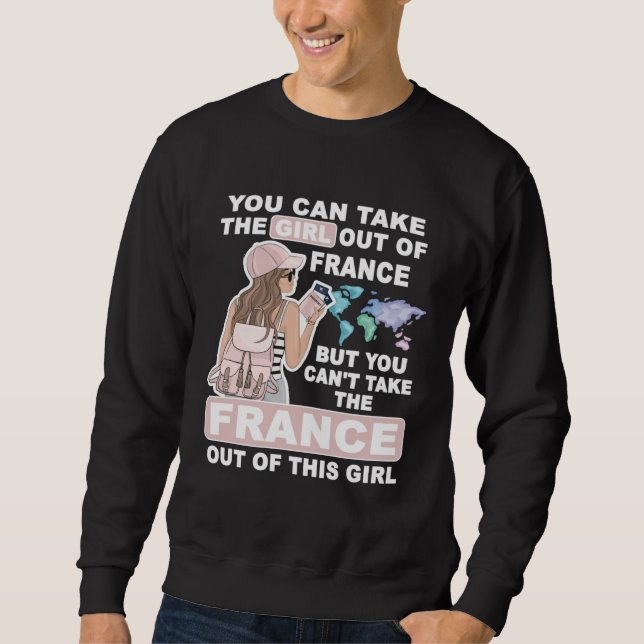 Cool Girl from France  Proud France Girl Sweatshirt (Vorderseite)