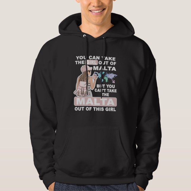 Cool Girl from Malta  Proud Malta Girl Hoodie (Vorderseite)