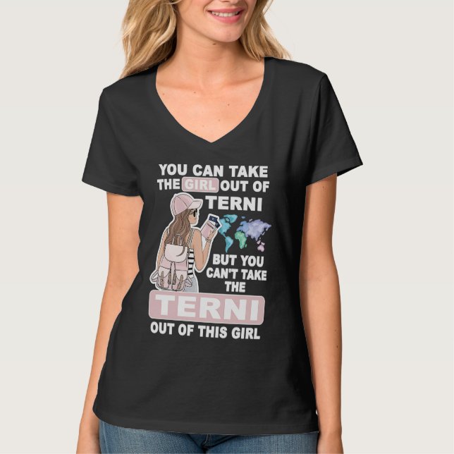 Cool Girl from Terni City  Proud Terni Girl T-Shirt (Vorderseite)