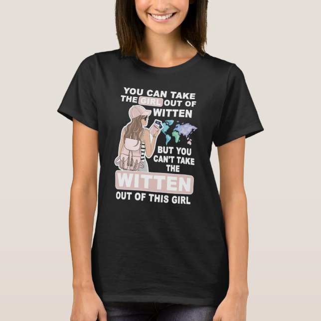 Cool Girl from Witten City Proud Witten Girl T-Shirt (Vorderseite)