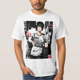 Cool Girl Japanese Aesthetic Vaporwave Style T-Shirt