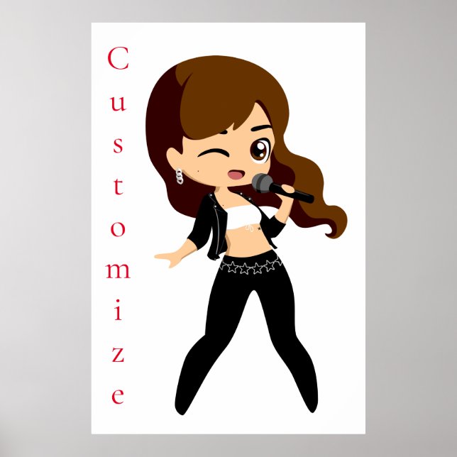 Cool Girl Sings Karaoke Thunder_Cove Poster (Vorne)
