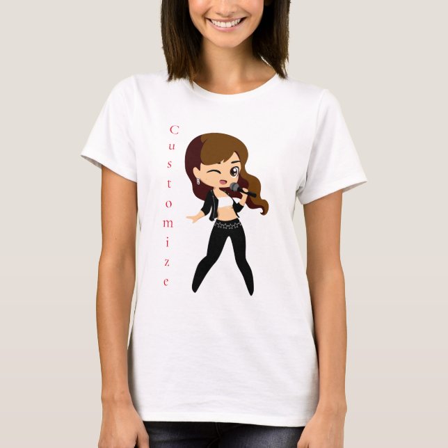 Cool Girl Sings Karaoke Thunder_Cove T-Shirt (Vorderseite)