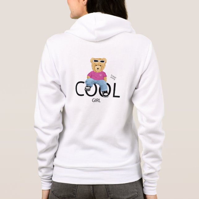 Cool Girl Teddy Hoodie – Cute Style  (Rückseite)