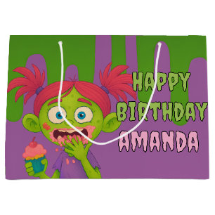Cool Girl Zombie Reversible Gift Bag Große Geschenktüte