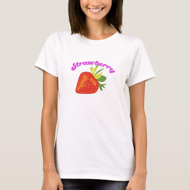 Cool Girlfriend Womens Strawberry T - Shirt Design (Vorderseite)