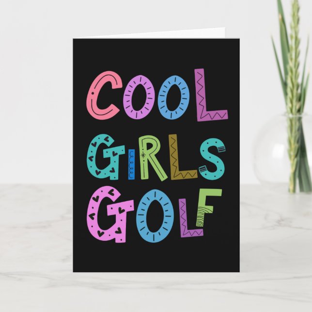Cool Girls Golf Golfspielen Lover Sport Damen Kind Karte (Vorderseite)