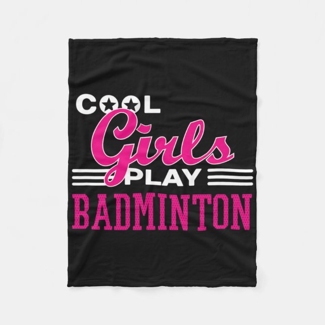 Cool Girls Play Badminton 1 Fleecedecke (Vorderseite)