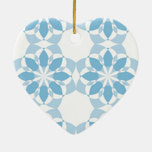 Cool, girly, modern, trendy unique flower abstract keramik ornament