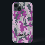 Cool Girly Pink Camouflage Camouflage Name Persona Case-Mate iPhone Hülle<br><div class="desc">Camouflage Muster Design in Farbkombination von Rosa, lila und hellolivgrün und dunklerem Olivengrün in einem subtilen Grauton mit einem Platz für Ihren Namen. Personalisieren Sie ihn mit dem Namen des Empfängers oder passen Sie ihn an, wenn Sie den Schriftart, die Schriftgröße und die Textfarbe ändern und den Text verschieben möchten....</div>