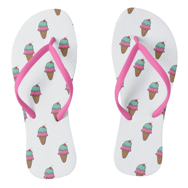 Cool Giro Colorful Ice Creme Cones Flip Flops (Fußbett)