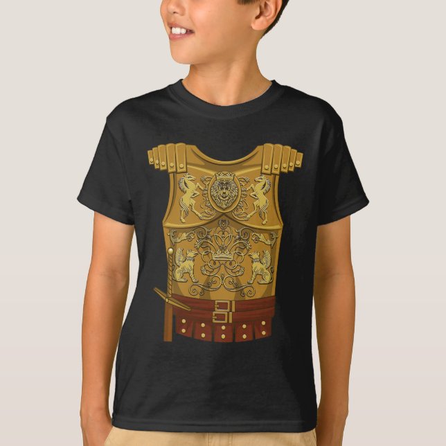 Cool Gladiator Halloween Combat Kostüm Kämpfer Gi T-Shirt (Vorderseite)