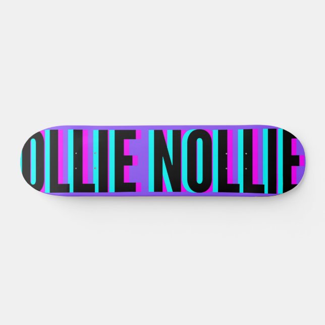 Cool Glitch Lila Ollie Nollie Skateboard Deck (Horizontal)