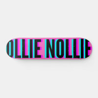 Cool Glitch Pink Ollie Nollie Skateboard Deck
