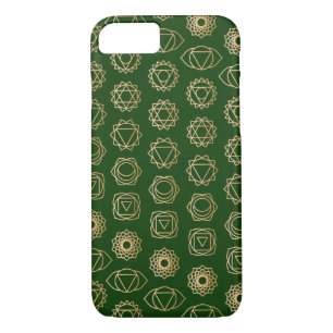 Cool Gold Green Chakra Muster Case-Mate iPhone Hülle
