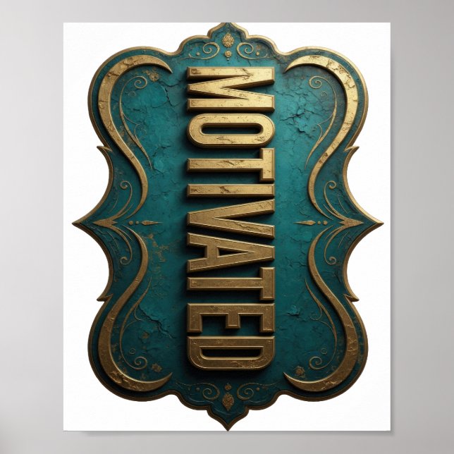 Cool Gold MOTIVIERT Poster (Vorne)