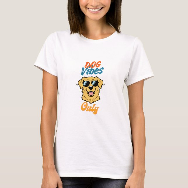 Cool Golden Retriever with Cool Quote T-shirt (Vorderseite)