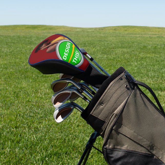 COOL! Golf Driver Head Cover - Royal Blue trim Headcover (In SItu)