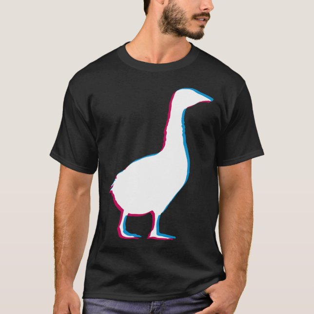 Cool Goose Duck Silhouette Stylish Geese Bird Anim T-Shirt (Vorderseite)