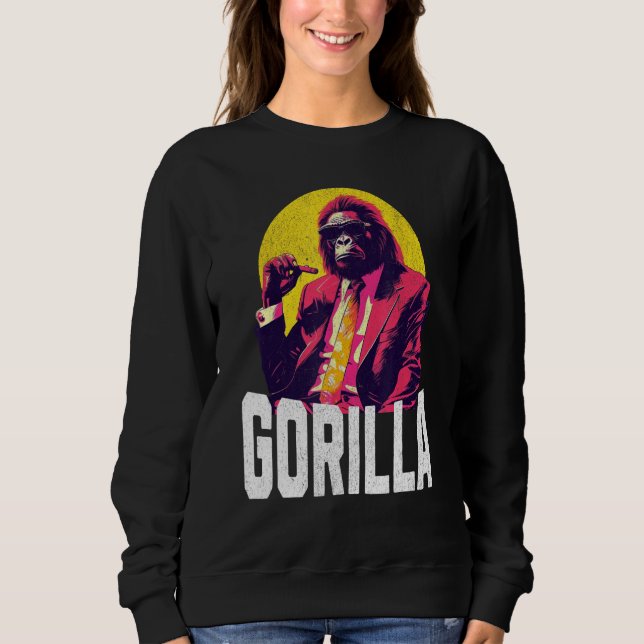 Cool Gorilla And Suit Awaken Your Strength and Con Sweatshirt (Vorderseite)