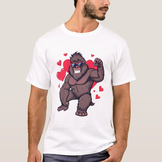 Cool Gorilla Valentine T-Shirt (Vorderseite)