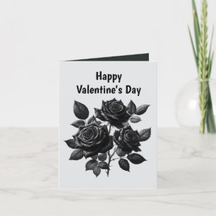 Cool Gothic hinzufügen Meldung schwarze Rose Valen Feiertagskarte