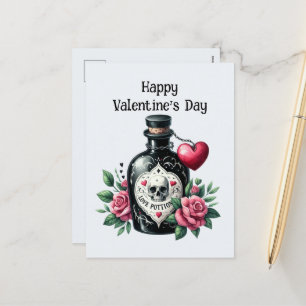Cool-gotische Valentinische Liebe Feiertagspostkarte