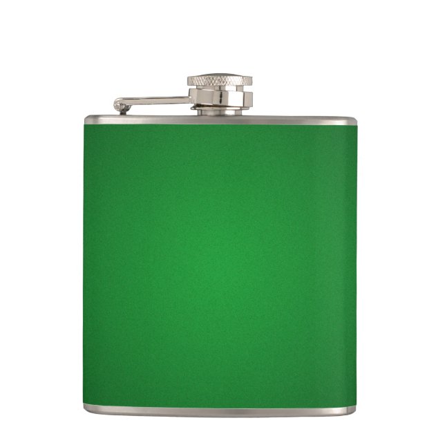 Cool Grainy Green-Black Vignette Flachmann (Vorderseite)