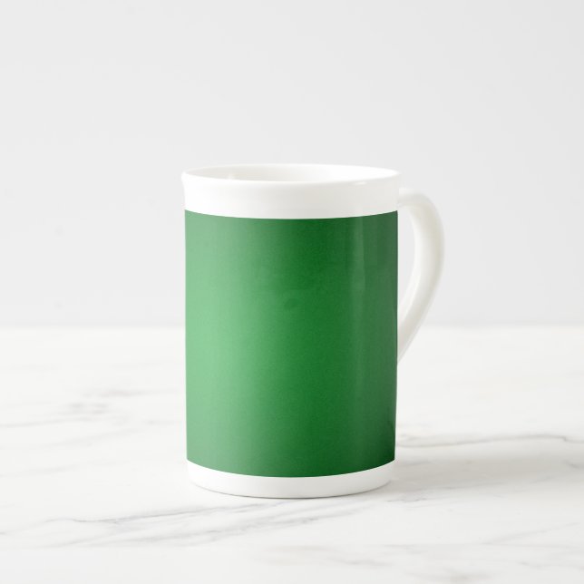 Cool Grainy Green-Black Vignette Prozellantasse (Vorderseite Rechts)