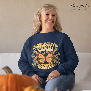 Cool Gram Butterfly Wilde Blume Vintag Retro Sweatshirt