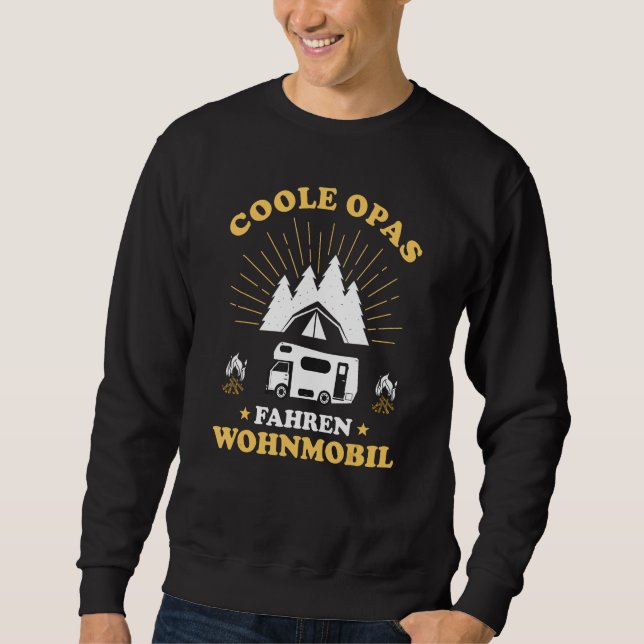 Cool grandpa driving motorhome camping grandpa sweatshirt (Vorderseite)