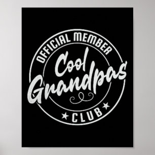 Cool Grandpas Club Offiziell Mitglied Vintag Poster