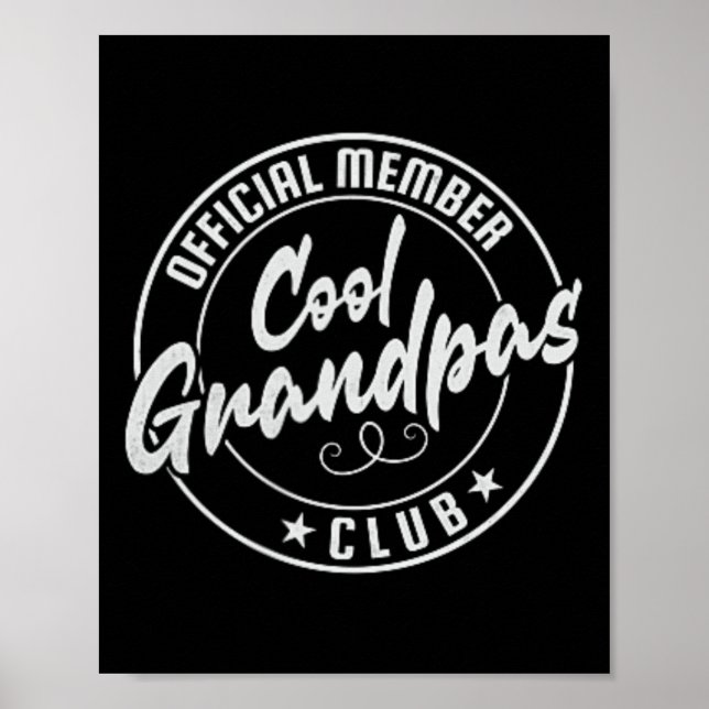 Cool Grandpas Club Offiziell Mitglied Vintag Poster (Vorne)