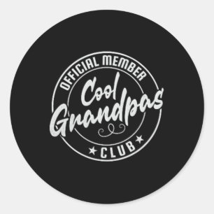 Cool Grandpas Club Offiziell Mitglied Vintag Runder Aufkleber