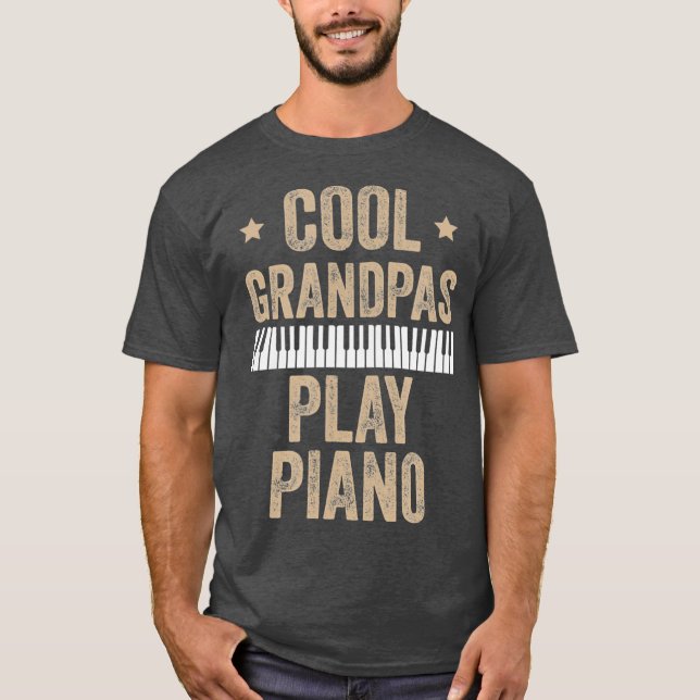 Cool Grandpas Piano Piano Pianist Pianist T-Shirt (Vorderseite)