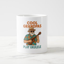 Cool Grandpas Play Ukulele Coffee Mug Jumbo-Tasse