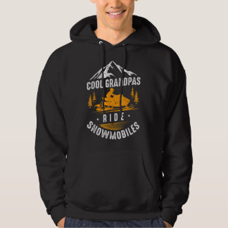 Cool Grandpas Ride Snowmobile - Snowmobile Dad Gr Hoodie