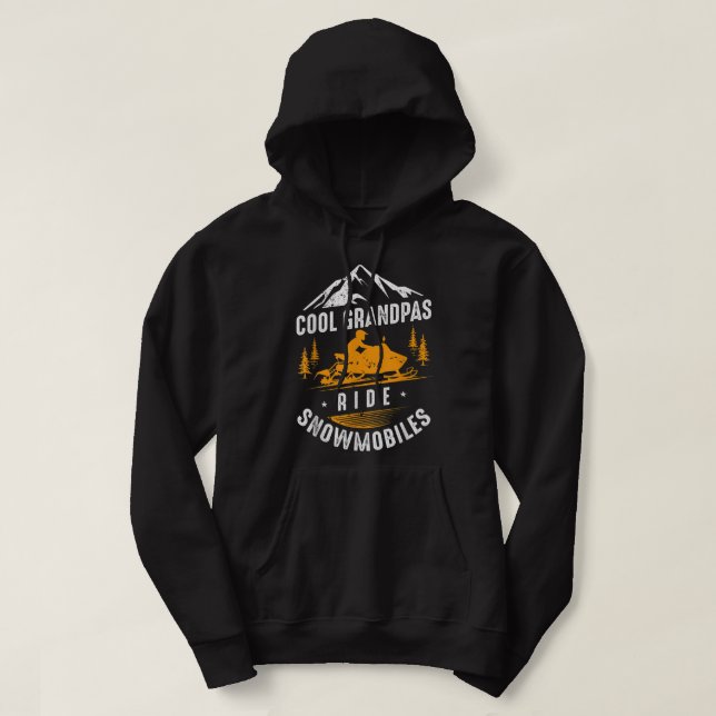 Cool Grandpas Ride Snowmobile - Snowmobile Dad Gr Hoodie (Design vorne)