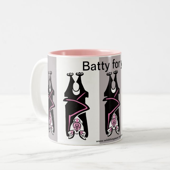 Cool - Graphic - BATTY für Sie - Zweifarbige Tasse (Vorderseite Links)