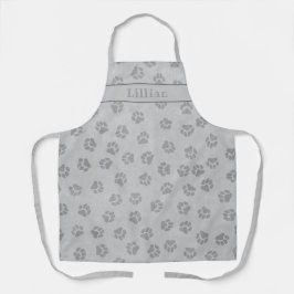 Cool Graue Dog PW Druckmuster Personalisiert Schürze