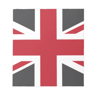 Cool-Graue Red Union Jack British(UK)-Flagge Notizblock