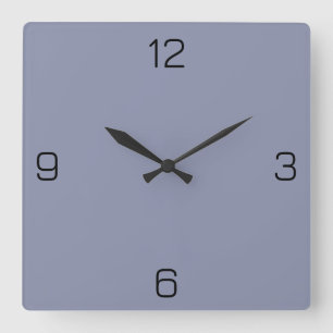 Cool Gray 8C92AC Color - Option zum Hinzufügen von Quadratische Wanduhr