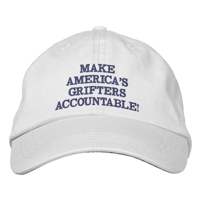 Cool Gray - Machen Sie Amerikas Kummer zur Rechens Bestickte Baseballkappe (Vorderseite)