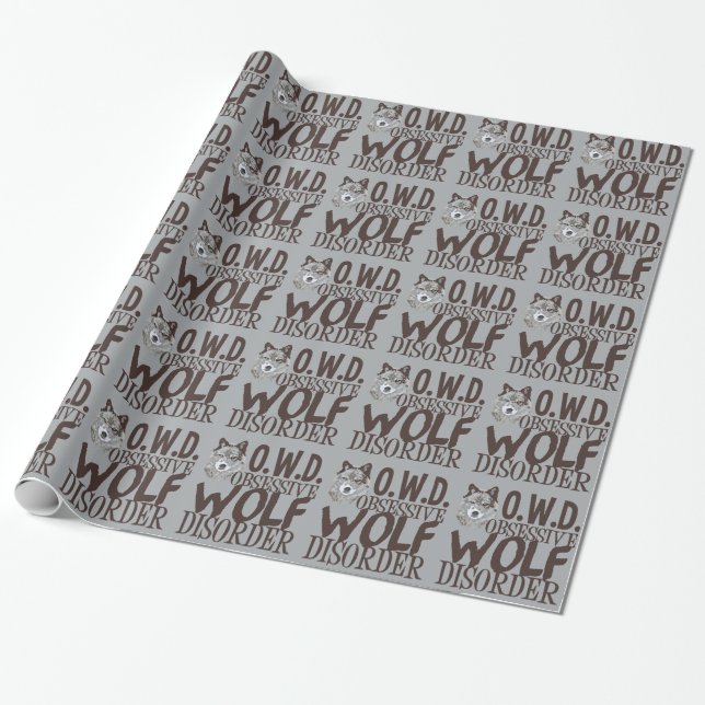 Cool Gray Wolf Geschenkpapier (Ungerollt)